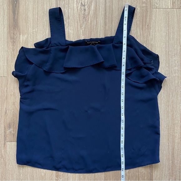 Banana Republic Ruffle Square Neck Tank Blue - Picture 6 of 7